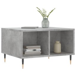 vidaXL Salontafel 60x50x36,5 cm bewerkt hout betongrijs
