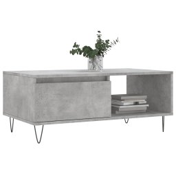 vidaXL Salontafel 90x50x36,5 cm bewerkt hout betongrijs