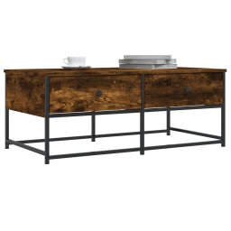 vidaXL Salontafel 100x51x40 cm bewerkt hout gerookt eikenkleurig