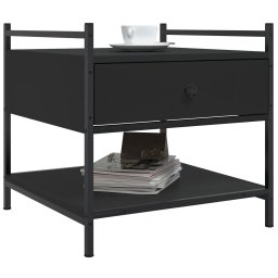 vidaXL Salontafel 50x50x50 cm bewerkt hout zwart