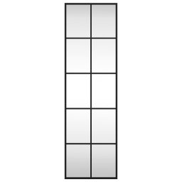 vidaXL Wandspiegel rechthoekig 30x100 cm ijzer zwart