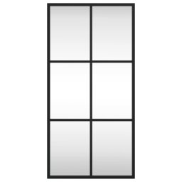 vidaXL Wandspiegel rechthoekig 30x60 cm ijzer zwart