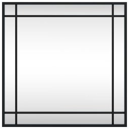 vidaXL Wandspiegel vierkant 50x50 cm ijzer zwart