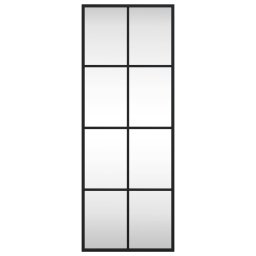 vidaXL Wandspiegel rechthoekig 30x80 cm ijzer zwart