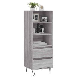vidaXL Hoge kast 40x36x110 cm bewerkt hout grijs sonoma
