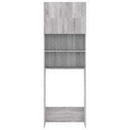 vidaXL Wasmachinekast 64x25,5x190 cm grijs sonoma eikenkleurig