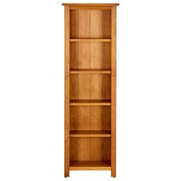 vidaXL Boekenkast met 5 schappen 45x22x140 cm massief eikenhout