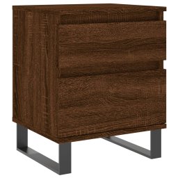 vidaXL Nachtkastjes 2 st 40x35x50 cm bewerkt hout bruin eikenkleur