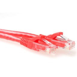 ACT CAT6 U/UTP kabel 1m rood