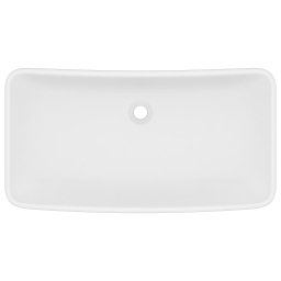 vidaXL Wastafel rechthoekig 71x38 cm keramiek matwit