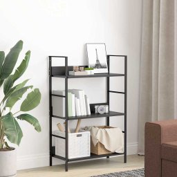 vidaXL Boekenkast met 3 schappen 60x27,6x90,5 cm bewerkt hout zwart