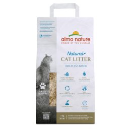 Almo Nature Natuurlijke Korrelige Kattenbakvulling - Grain Texture - Dubbelpak: 2 x 4 kg