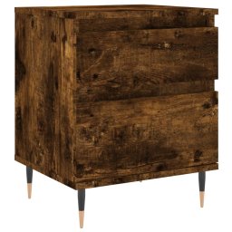 vidaXL Nachtkastjes 2 st 40x35x50 cm bewerkt hout gerookt eikenkleurig