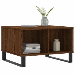 vidaXL Salontafel 60x50x36,5 cm bewerkt hout bruin eikenkleur