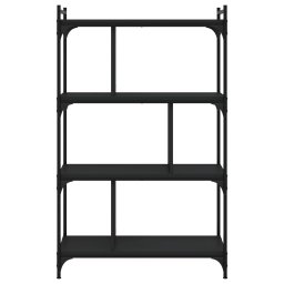 vidaXL Boekenkast 4-laags 76x32x123 cm bewerkt hout zwart