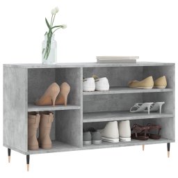vidaXL Schoenenkast 102x36x60 cm bewerkt hout betongrijs
