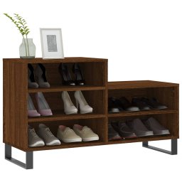 vidaXL Schoenenkast 102x36x60 cm bewerkt hout bruin eikenkleur