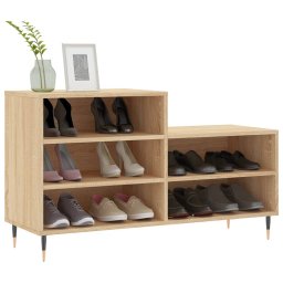 vidaXL Schoenenkast 102x36x60 cm bewerkt hout sonoma eikenkleurig