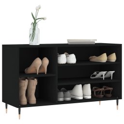 vidaXL Schoenenkast 102x36x60 cm bewerkt hout zwart