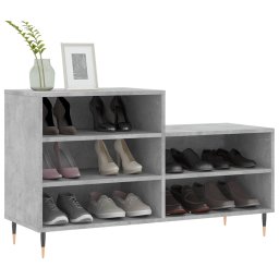 vidaXL Schoenenkast 102x36x60 cm bewerkt hout betongrijs