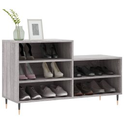 vidaXL Schoenenkast 102x36x60 cm bewerkt hout sonoma grijs