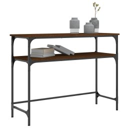 vidaXL Wandtafel 100x35,5x75 cm bewerkt hout bruin eikenkleur