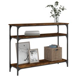 vidaXL Wandtafel 100x29x75 cm bewerkt hout gerookt eikenkleurig