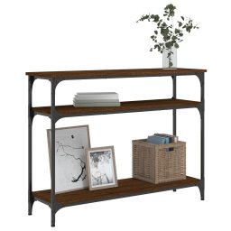 vidaXL Wandtafel 100x29x75 cm bewerkt hout bruin eikenkleur