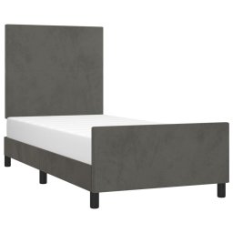 vidaXL Bedframe zonder matras 100x200 cm fluweel donkergrijs
