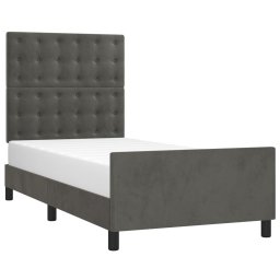 vidaXL Bedframe zonder matras 100x200 cm fluweel donkergrijs