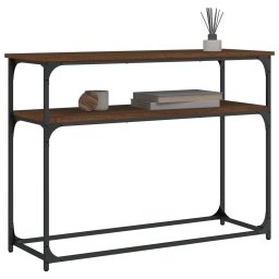 vidaXL Wandtafel 100x35,5x75 cm bewerkt hout bruin eikenkleur