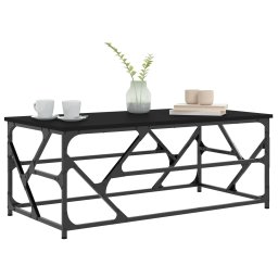 vidaXL Salontafel 100x50x40 cm bewerkt hout zwart eikenkleurig