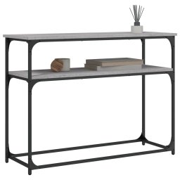 vidaXL Wandtafel 100x35,5x75 cm bewerkt hout grijs sonoma eikenkleurig