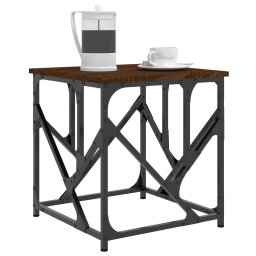 vidaXL Salontafel 45x45x47,5 cm bewerkt hout bruin eikenkleur