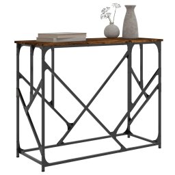 vidaXL Wandtafel 100x40x80 cm bewerkt hout gerookt eikenkleurig