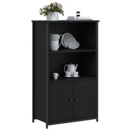 vidaXL Hoge kast 62x32x103,5 cm bewerkt hout zwart
