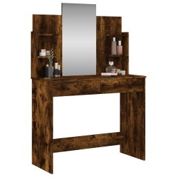 vidaXL Kaptafel met spiegel 96x39x142 cm gerookt eikenkleurig