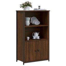 vidaXL Hoge kast 62x32x103,5 cm bewerkt hout bruin eikenkleur