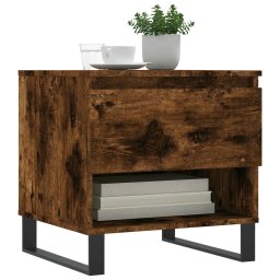 vidaXL Salontafels 2 st 50x46x50 cm bewerkt hout gerookt eikenkleurig