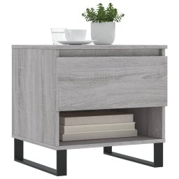 vidaXL Salontafels 2 st 50x46x50 cm bewerkt hout grijs sonoma eiken