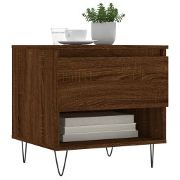 vidaXL Salontafels 2 st 50x46x50 cm bewerkt hout bruin eikenkleur
