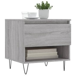 vidaXL Salontafels 2 st 50x46x50 cm bewerkt hout grijs sonoma eiken