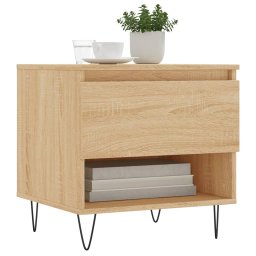 vidaXL Salontafels 2 st 50x46x50 cm bewerkt hout sonoma eikenkleurig