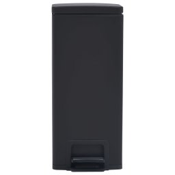 vidaXL Pedaalemmer met anti-vingerafdruk 30 L RVS zwart