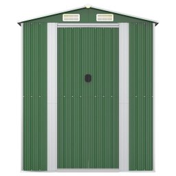 vidaXL Tuinschuur 192x108x223 cm gegalvaniseerd staal groen