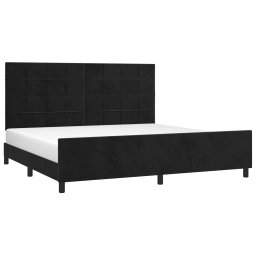 vidaXL Bedframe zonder matras 200x200 cm fluweel zwart