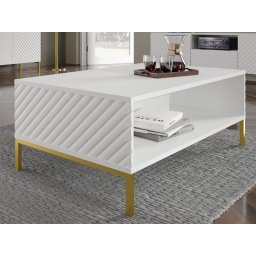 Rechthoekige salontafel SURAFU 90 cm wit