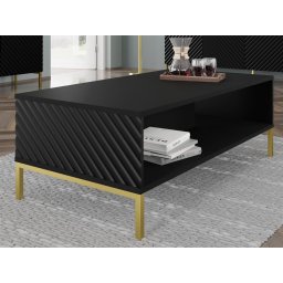 Rechthoekige salontafel SURAFU 90 cm zwart
