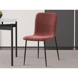 Stoel ALIBABA bouclé stof roze