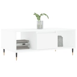 vidaXL Salontafel 90x50x36,5 cm bewerkt hout wit